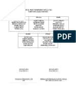 Jadual Piket Kebersihan Kelas Vii3