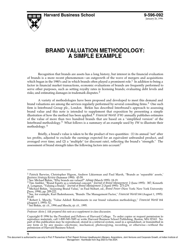 R13Brand Valuation PDF Valuation (Finance) Brand