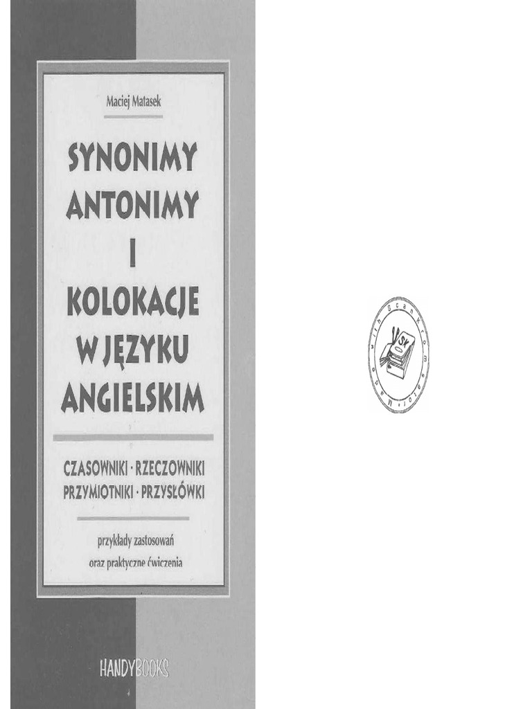 Synonimy Antonimy I Kolokacje PDF
