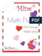 BeeMineMathPackPrek MiddleSchool