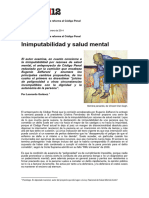 Discurso Psicológico - Inimputabilidad y Salud Mental