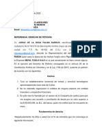 Derecho de Petiicon Soliictud Documentos Raul Rojas