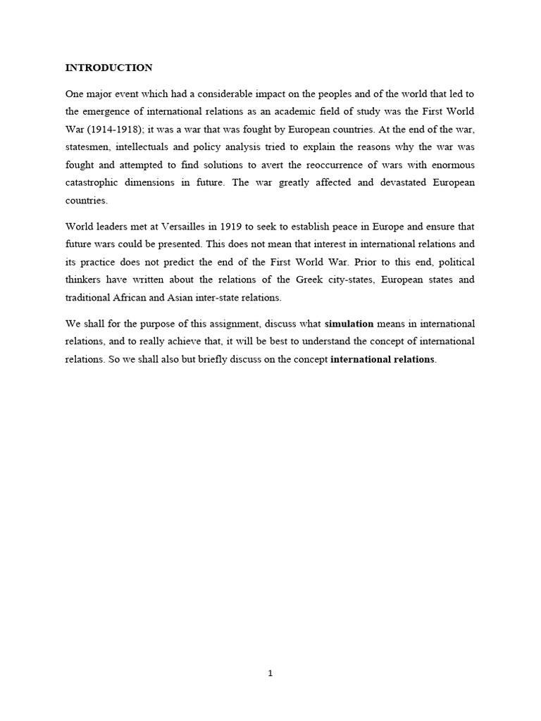 Simulation in irs pdf international relations simulation