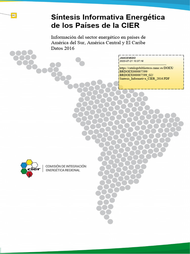 Sintesis Informativa CIER 2016 | Descargar gratis PDF | Ingenieria ...