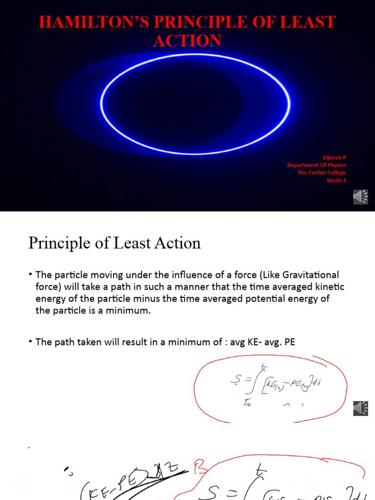 Hamilton's Principle of Least Action PDF