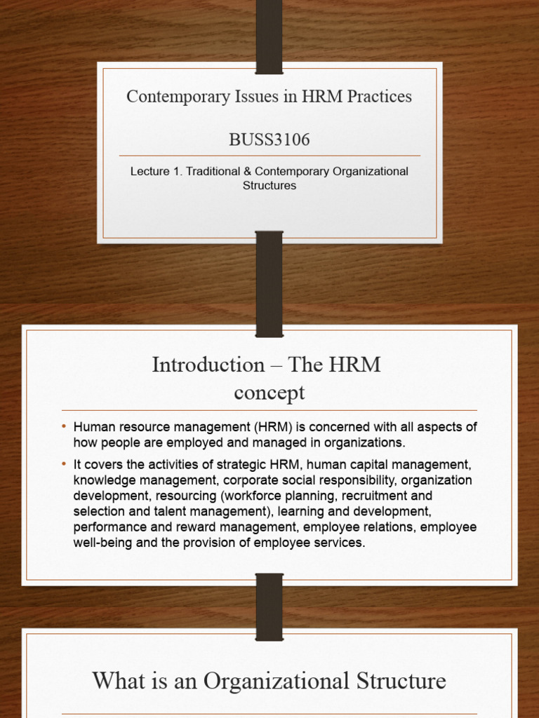 HRM Practices: Org Structures Explained | PDF | Organizational ...