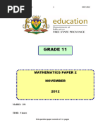 Gr. 11 Math P2 Nov 2012