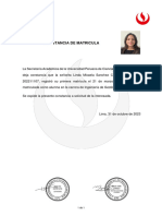 Certificado Matricula UPC