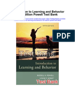 Introduction To Learning and Behavior 5th Edition Powell Test Bank Download