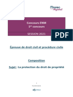 ENM 1er Concours Civil Composition 2021 Corrige