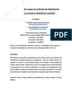 Modelacion de Cargas en Sistemas de Distribución