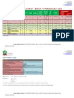 International Students Tuition Fee Schedule