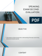 Speaking Exam Second Evaluation