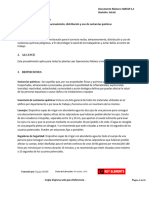 MASSP 6.1 Procedimiento para Manejo, Almacenamieto y Distribucion de Sustancias Quimicas