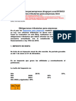 Obligaciones Tributarias para Empresas