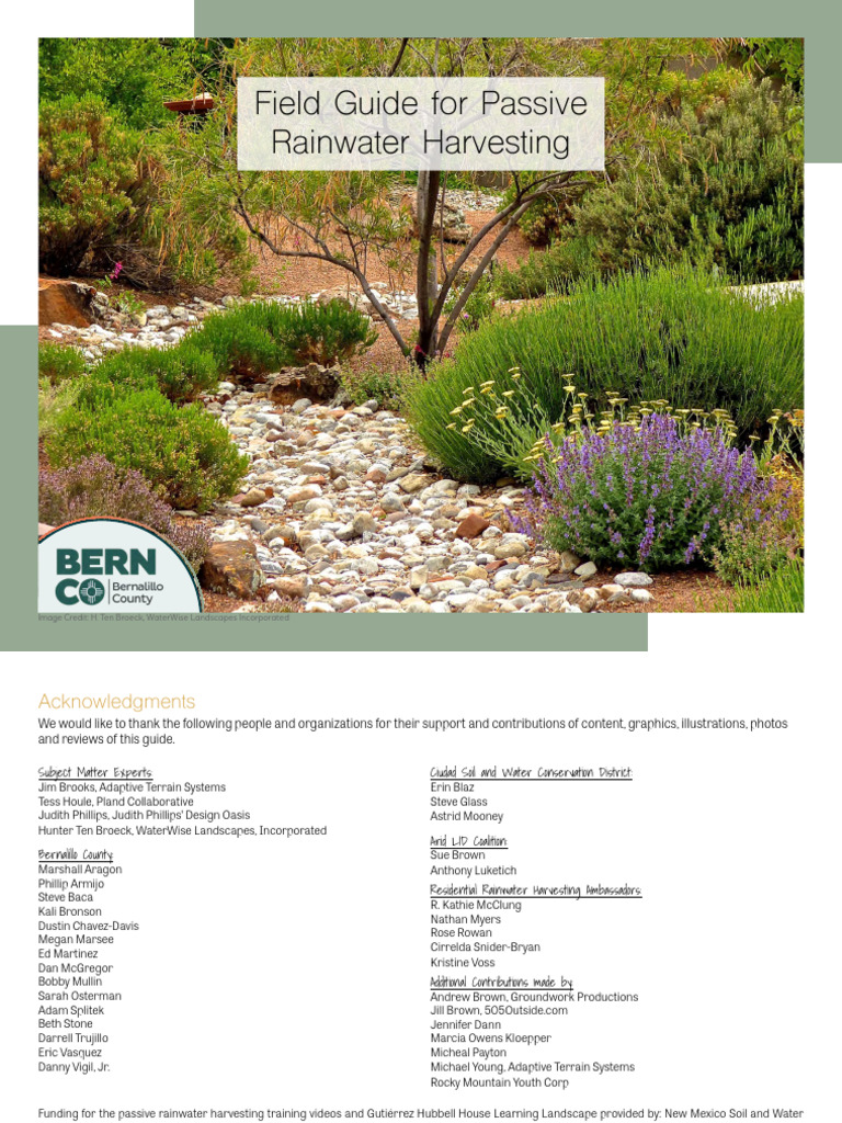 Passive Rainwater Harvesting Guide PDF Stormwater Surface Runoff
