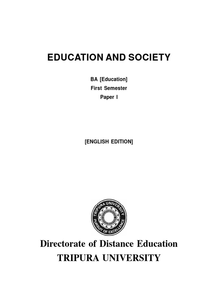 BA 1ST (Education) Education and Society | PDF | Philosophy Of ...