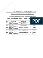 MBBS ThirdYrPartI Timetable Dec2023