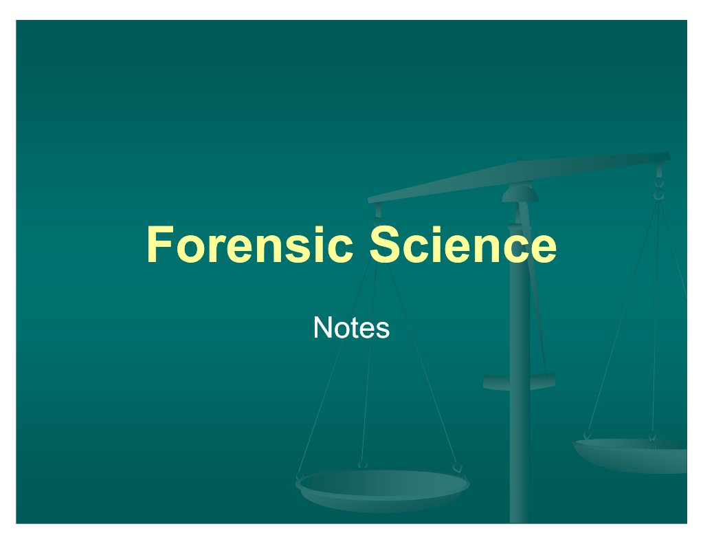 Forensic Science Notes | PDF | Forensic Science | Fingerprint