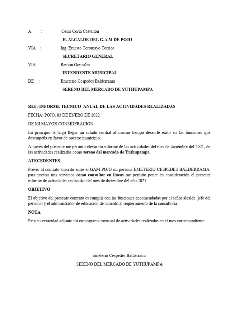 Informe de Actividades del Sereno 2021 | PDF | Gobierno