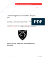 ▷ Listado Códigos Avería Peugeot OBD2 ®【622 552 992】? 2023