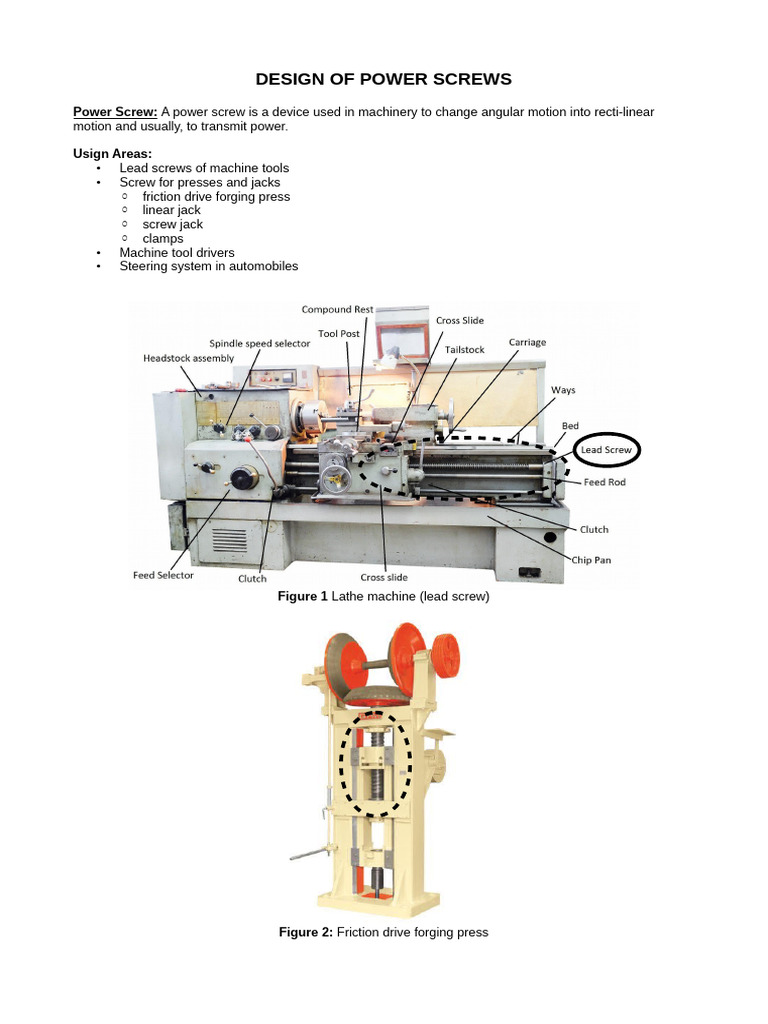 Design of Power Screws PDF Screw Stress (Mechanics)