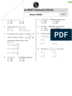 Basic Maths - DPP 09 (Extra) - Arjuna NEET Fastrack 2024
