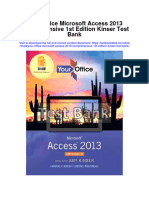 Your Office Microsoft Access 2013 Comprehensive 1st Edition Kinser Test Bank Download