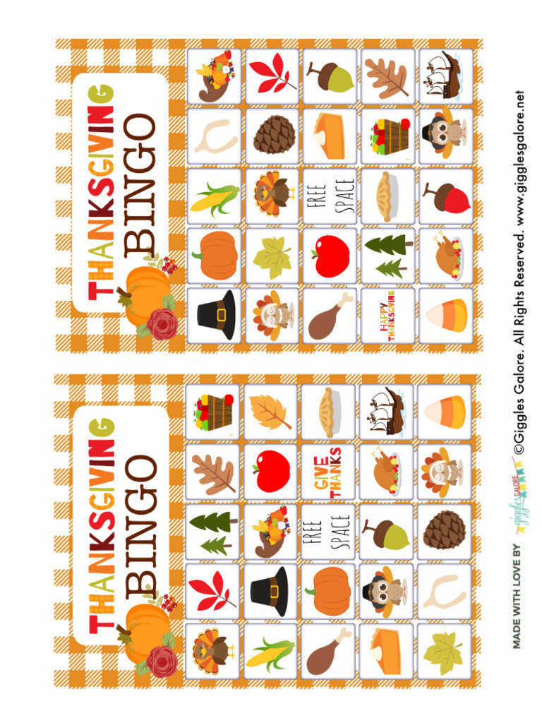 Thanksgiving Bingo PDF