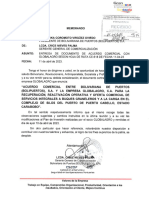 MEMO BP-GGC-N° 250 ENTREGA DOCUMENTO DE ACUERDO COMERCIAL GLOBALAGRO (MODIFICADO)