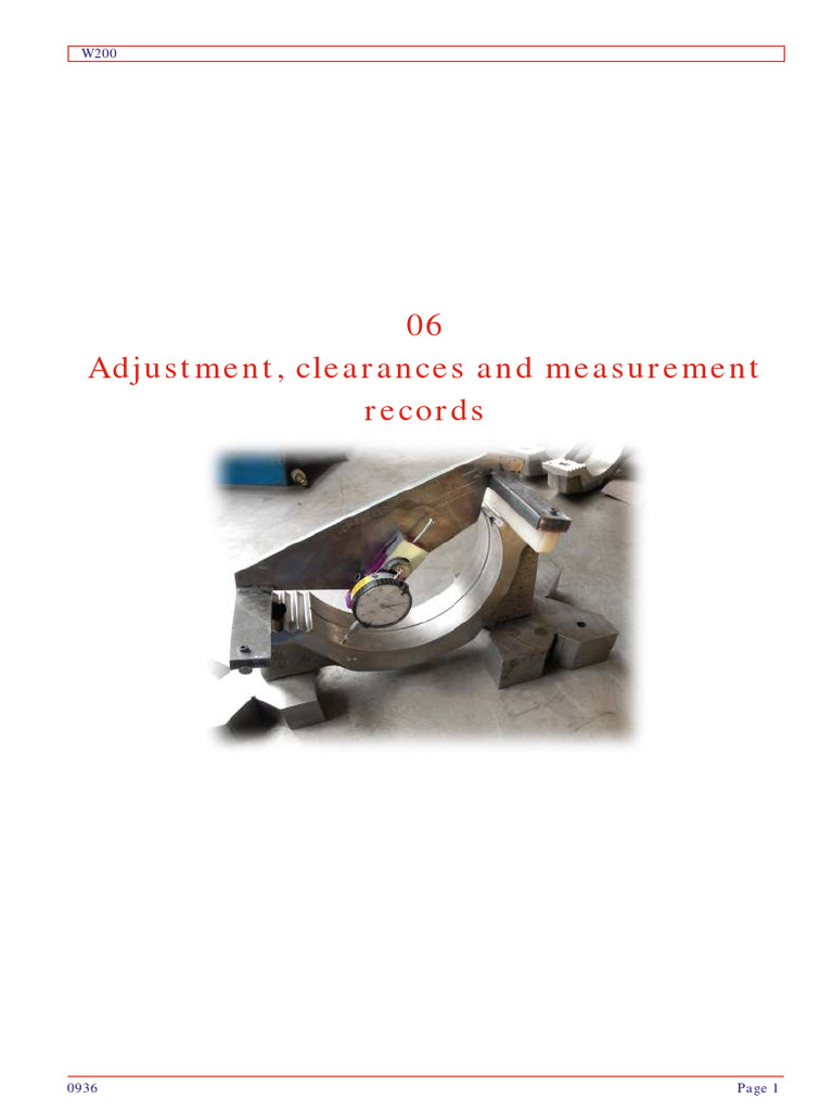 Chapter 06 - Adjustment, Clearances and Measurement Records | PDF ...