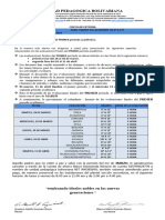 Cronograma de Evaluaciones Bachillerato Primer Periodo