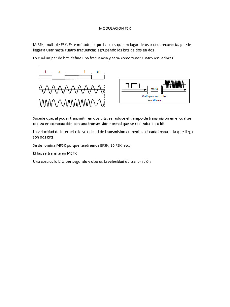 Modulación FSK y MFSK Explicada | PDF | Ciencia y matemáticas