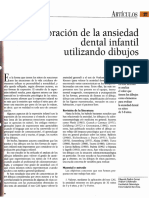 Articulos-Valoracion de La Ansiedad Dental Infantil Utilizando Dibujos