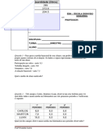 PROVA EDN 6º Ano 4° Bim