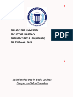Lab 2 - Solutions For Use in Body Cavities PDF