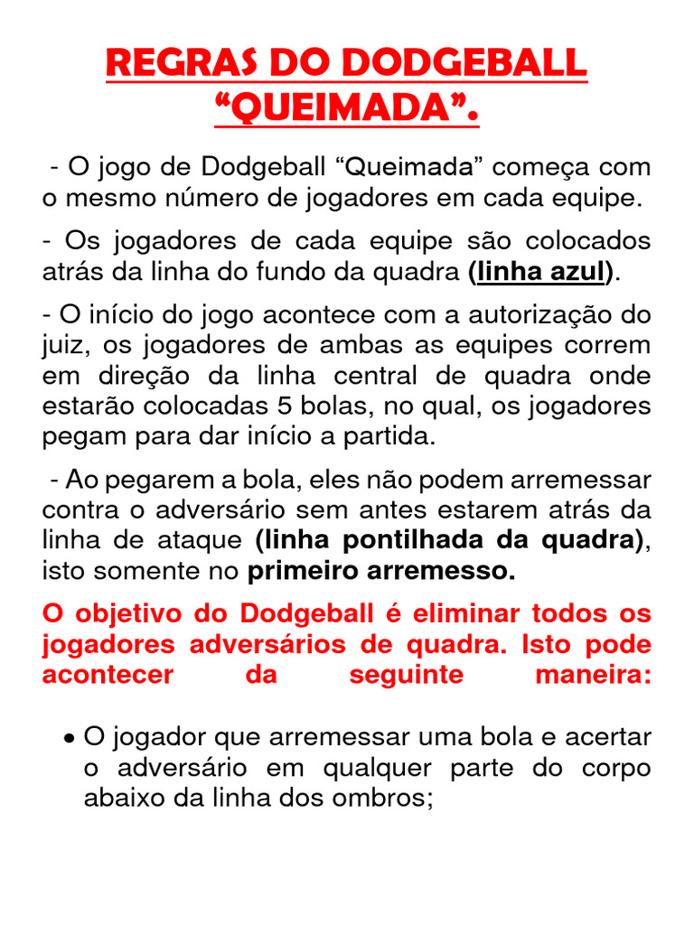 Queimada | PDF | Esportes e Recreação