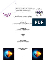 Informe Taller #2 Estructura Interna de La Tierra - Julio Polanco 8-965-1446