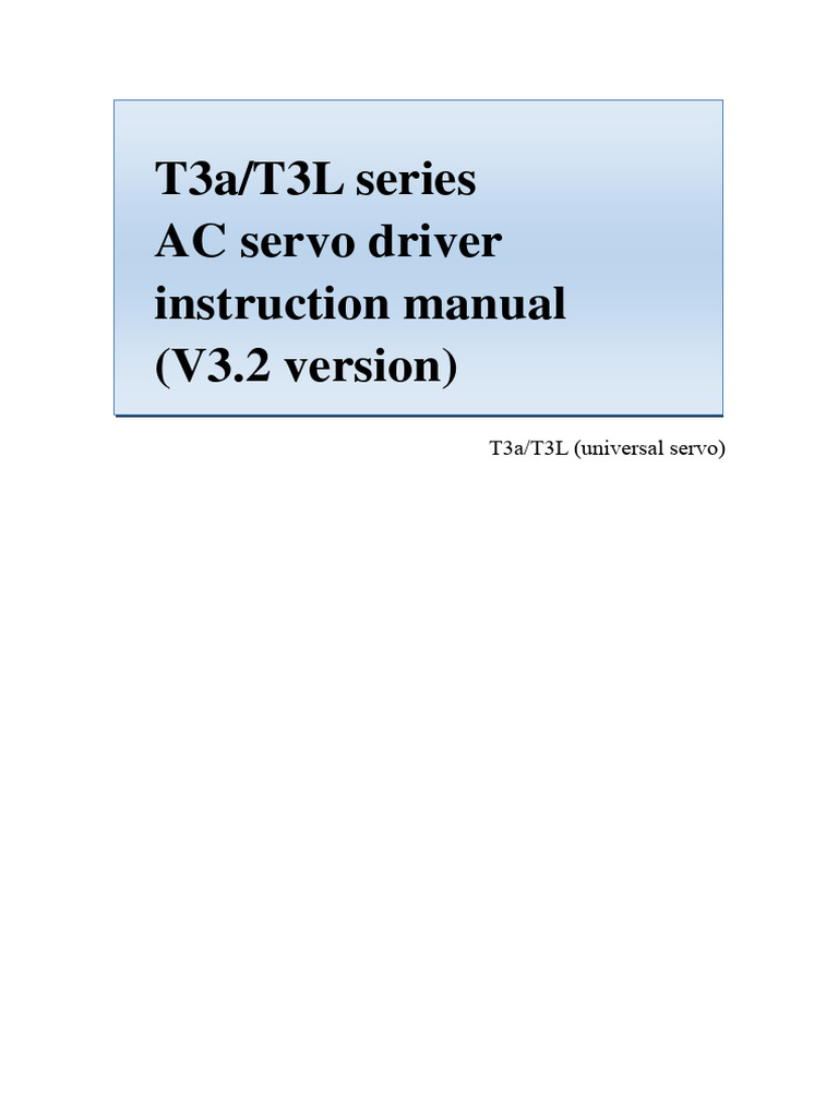 T3a T3L Manual | PDF | Electric Motor | Relay