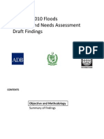 Pakistan 2010 Floods Damage and Needs Assessment Draft Findings