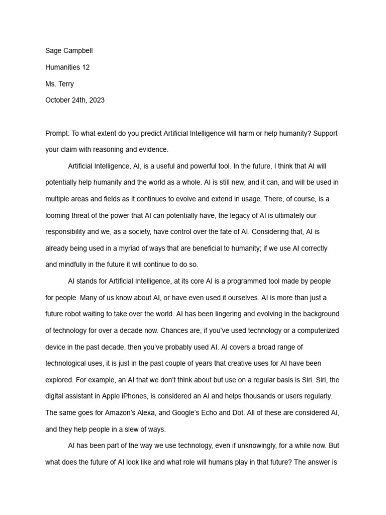 Sage Campbell Untitled Document PDF Artificial Intelligence