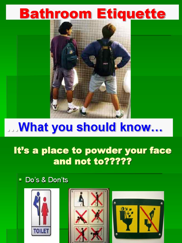 Bath House Etiquette