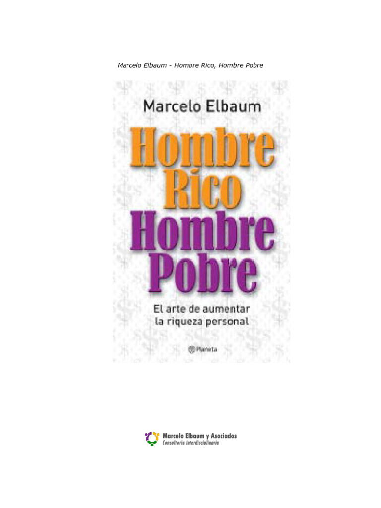 Hombre Rico, Hombre Pobre: Claves de Éxito | PDF | Compartir (Finanzas ...
