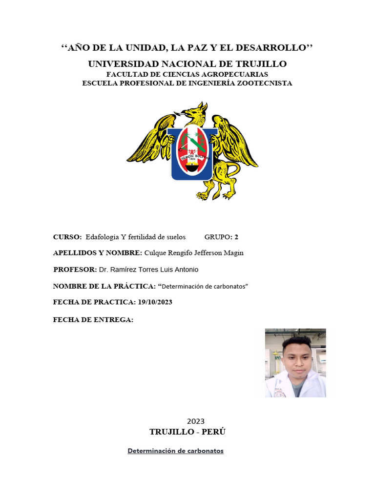 Informe 8 determinacion de carbonatos final pdf valoraci n qu mica