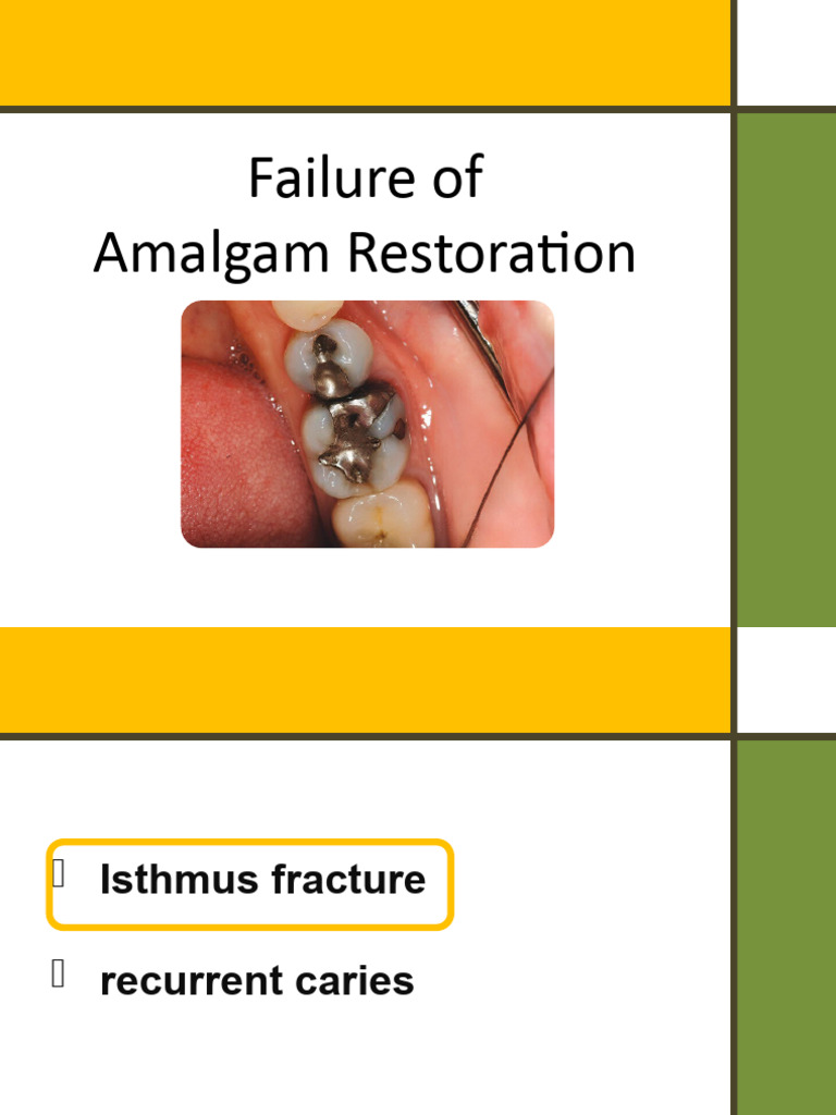 Amalgam Filling FailureGroup 2 PDF Dental Anatomy Health Sciences