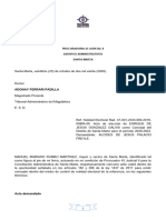 Concepto Rad. 2019-00804 Nulidad Electoral Derecho Al Voto Libre Corrupcion Al Elector Falta de Prueba. 1