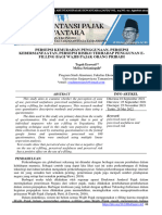 Persepsi Kemudahan Penggunaan, Persepsi Kebermanfaatan, Persepsi Risiko Terhadap Penggunan E-Filling Bagi Wajib Pajak Orang Pribadi