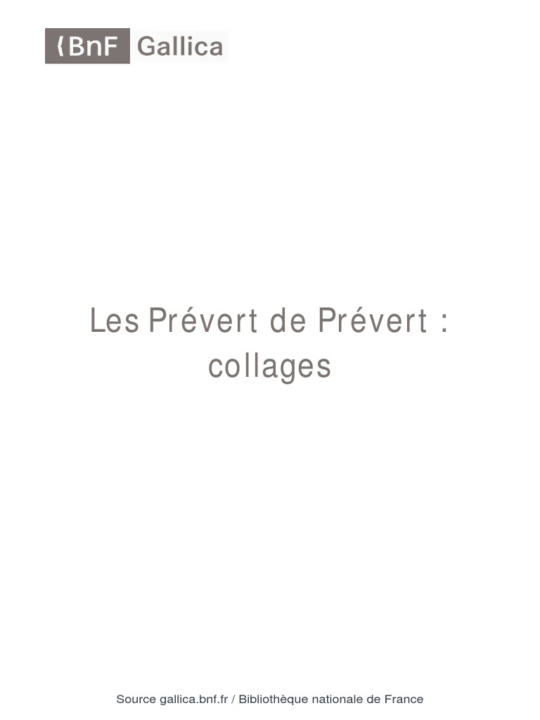 Collages de Jacques Prévert | PDF | Collage