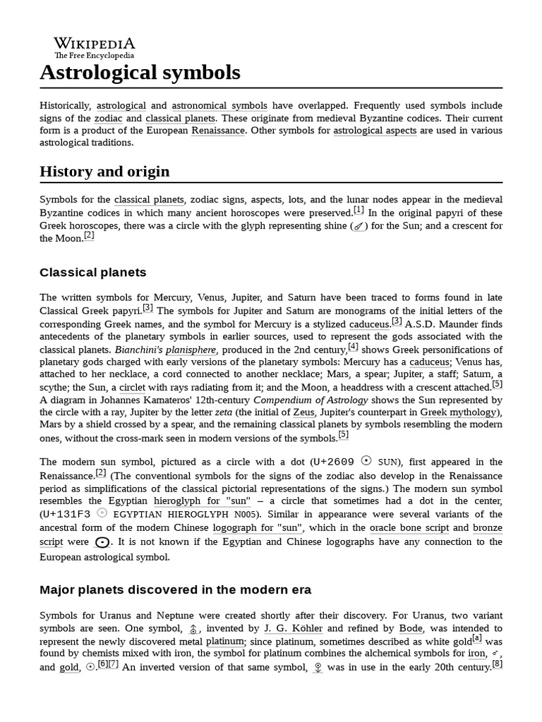 Astrological symbols pdf astrology astronomical objects