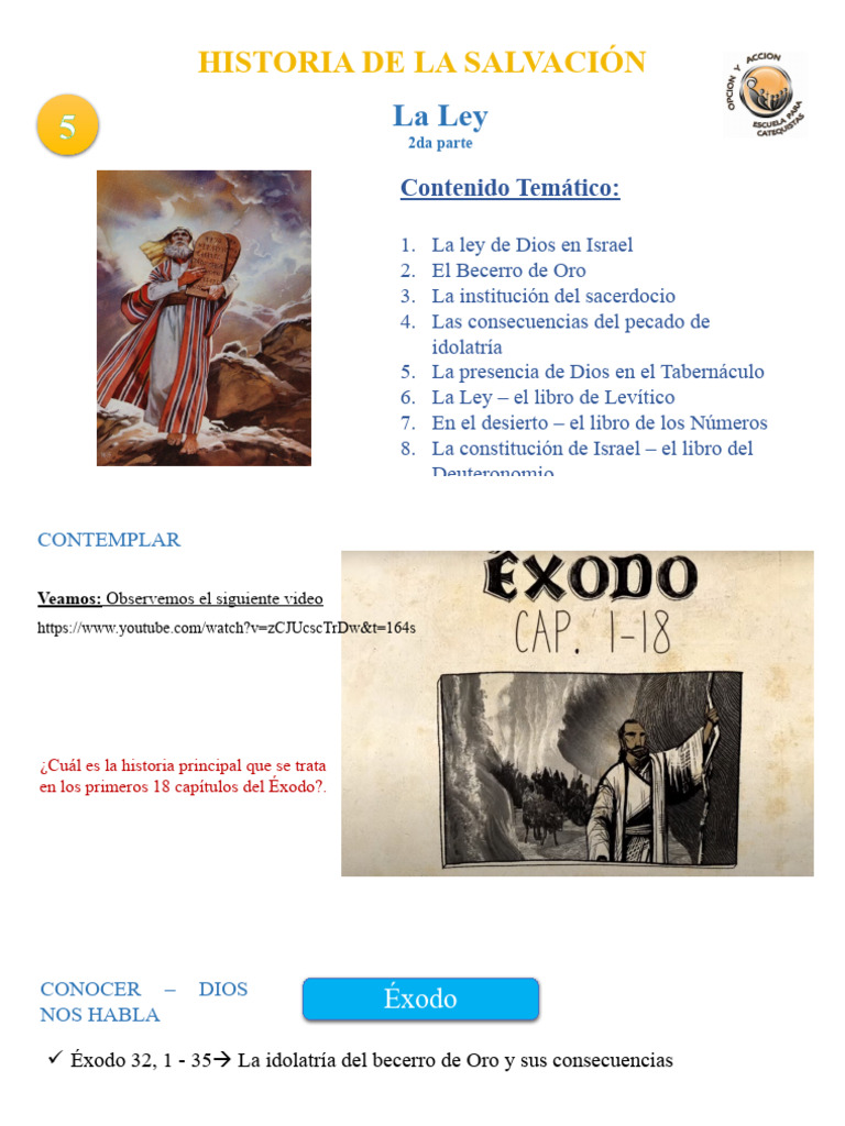 5 - Hist - Salvacion - LA LEY | PDF | Moisés | Libro del éxodo